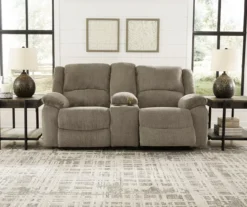 Draycoll Pewter Reclining Console Loveseat -Walker Edison Shop 810519716 4
