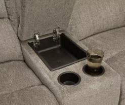 Draycoll Pewter Reclining Console Loveseat -Walker Edison Shop 810519716 5