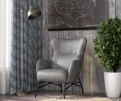 Norwich Badlands Charcoal Accent Chair -Walker Edison Shop 810519875 8