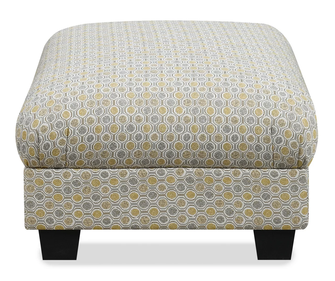Rogers Vintage Gold Ottoman 4 Rogers Vintage Gold Ottoman - Image 4