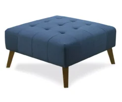 Jasper Navy Peacock Square Ottoman -Walker Edison Shop 810519917 2