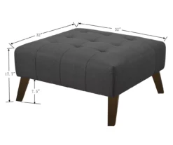 Jasper Navy Peacock Square Ottoman -Walker Edison Shop 810519917 4