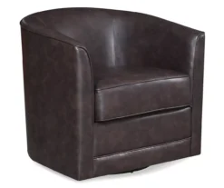 Willow River Hammond Faux Leather Swivel Accent Chair -Walker Edison Shop 810519938 2
