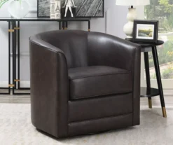 Willow River Hammond Faux Leather Swivel Accent Chair -Walker Edison Shop 810519938 6