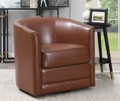 Willow River Hammond Faux Leather Swivel Accent Chair -Walker Edison Shop 810519939 6