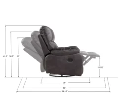 New Albany Dark Graphite Leather Look Micro Suede Swivel Reclining Glider 17 New Albany Dark Graphite Leather Look Micro Suede Swivel Reclining Glider -Walker Edison Shop 810519941 5