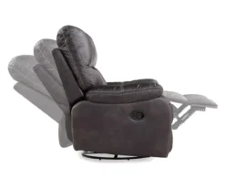 New Albany Dark Graphite Leather Look Micro Suede Swivel Reclining Glider 12 New Albany Dark Graphite Leather Look Micro Suede Swivel Reclining Glider -Walker Edison Shop 810519941 7