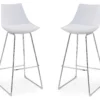 30" Thomas White Bar Stools, 2-Pack