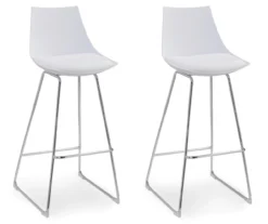 30" Thomas White Bar Stools, 2-Pack -Walker Edison Shop 810520066 2