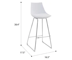 30" Thomas White Bar Stools, 2-Pack -Walker Edison Shop 810520066 3