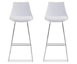 30" Thomas White Bar Stools, 2-Pack -Walker Edison Shop 810520066 4