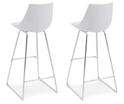 30" Thomas White Bar Stools, 2-Pack -Walker Edison Shop 810520066 7