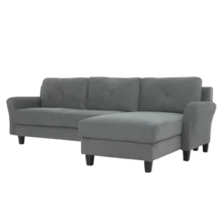 Hayward Gray Rolled Arm Sectional -Walker Edison Shop 810524579 14
