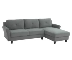 Hayward Gray Rolled Arm Sectional -Walker Edison Shop 810524579 3