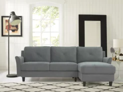 Hayward Gray Curved Arm Sectional -Walker Edison Shop 810524580 71