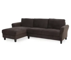 Waverley Coffee Brown Sectional -Walker Edison Shop 810524581 2