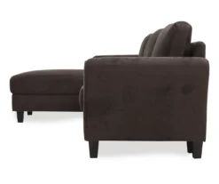 Waverley Coffee Brown Sectional -Walker Edison Shop 810524581 4