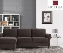 Waverley Coffee Brown Sectional -Walker Edison Shop 810524581 8