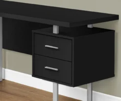 Black & Silver 3-Drawer L-Shaped Corner Desk -Walker Edison Shop 810527323 3