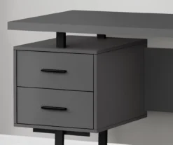 60" Gray & Black Floating Desk -Walker Edison Shop 810527327 3