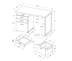Monarch 48" Floating Computer Desk 33 Monarch 48" Floating Computer Desk -Walker Edison Shop 810527334 5