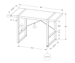 Monarch Paneled Metal Computer Desk 38 Monarch Paneled Metal Computer Desk -Walker Edison Shop 810527342 10