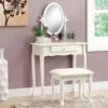 Antique White 2-Piece Mirror Vanity Set