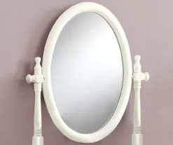 Antique White 2-Piece Mirror Vanity Set -Walker Edison Shop 810527351 3