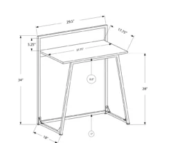 Monarch Small Space Metal Computer Desk -Walker Edison Shop 810527352 5