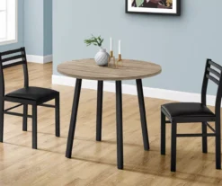 Dark Taupe & Black Metal 3-Piece Dining Set -Walker Edison Shop 810527363 3