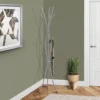 Silver Hammered Branch Metal Coat Rack