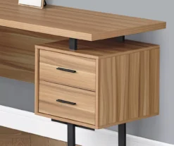 Brown Reclaimed 3-Drawer L-Shaped Corner Desk 7 Brown Reclaimed 3-Drawer L-Shaped Corner Desk -Walker Edison Shop 810527371 3