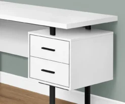 White & Black 3-Drawer L-Shaped Corner Desk -Walker Edison Shop 810527374 3