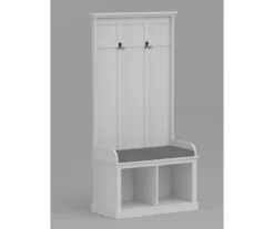 Real Living Villa Park 2-Hook Hall Tree With Cushioned Bench -Walker Edison Shop 810529577 2