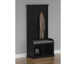 Real Living Villa Park 2-Hook Hall Tree With Cushioned Bench -Walker Edison Shop 810529578 1