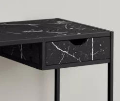 Black Marble Look Computer Desk -Walker Edison Shop 810533363 4 1