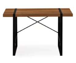 Walnut Wood Look Thick Panel Computer Desk -Walker Edison Shop 810533368 4