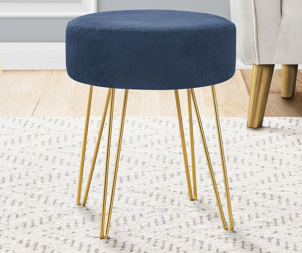 Hairpin Leg Upholstered Ottoman 9 Hairpin Leg Upholstered Ottoman - Image 9
