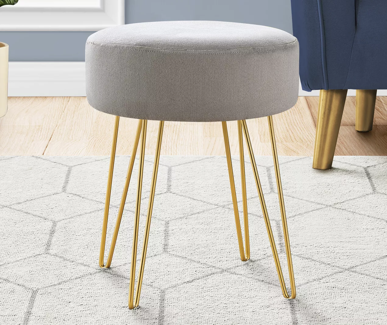 Hairpin Leg Upholstered Ottoman 13 Hairpin Leg Upholstered Ottoman - Image 13