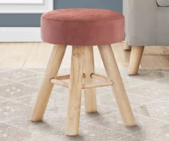 Wooden Leg Upholstered Ottoman 33 Wooden Leg Upholstered Ottoman -Walker Edison Shop 810533417 1