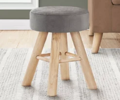 Wooden Leg Upholstered Ottoman 39 Wooden Leg Upholstered Ottoman -Walker Edison Shop 810533420 1