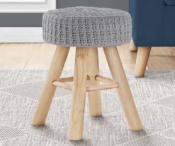 Wooden Leg Upholstered Ottoman 36 Wooden Leg Upholstered Ottoman -Walker Edison Shop 810533423 1