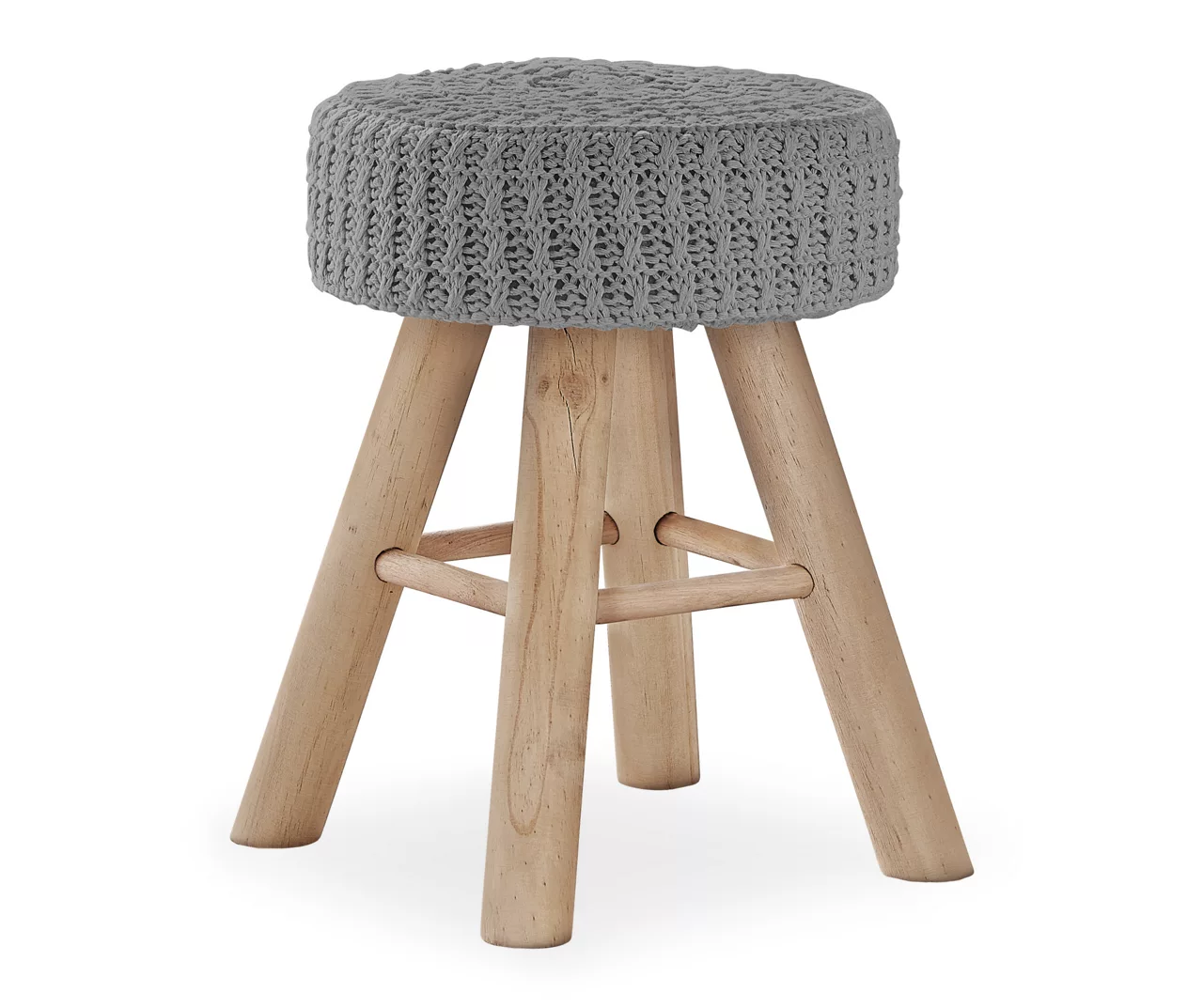 Wooden Leg Upholstered Ottoman 4 Wooden Leg Upholstered Ottoman - Image 4