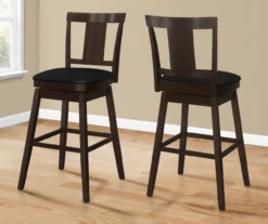 Faux Leather Swivel Bar Stools, 2-Pack 18 Faux Leather Swivel Bar Stools, 2-Pack -Walker Edison Shop 810533430 1