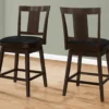 Faux Leather Swivel Bar Stools, 2-Pack