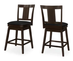 Faux Leather Swivel Bar Stools, 2-Pack 20 Faux Leather Swivel Bar Stools, 2-Pack -Walker Edison Shop 810533431 2
