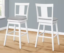 Faux Leather Swivel Bar Stools, 2-Pack 19 Faux Leather Swivel Bar Stools, 2-Pack -Walker Edison Shop 810533432 1