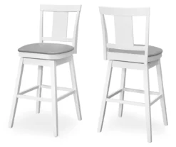 Faux Leather Swivel Bar Stools, 2-Pack 29 Faux Leather Swivel Bar Stools, 2-Pack -Walker Edison Shop 810533432 2