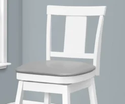 Faux Leather Swivel Bar Stools, 2-Pack 31 Faux Leather Swivel Bar Stools, 2-Pack -Walker Edison Shop 810533432 4