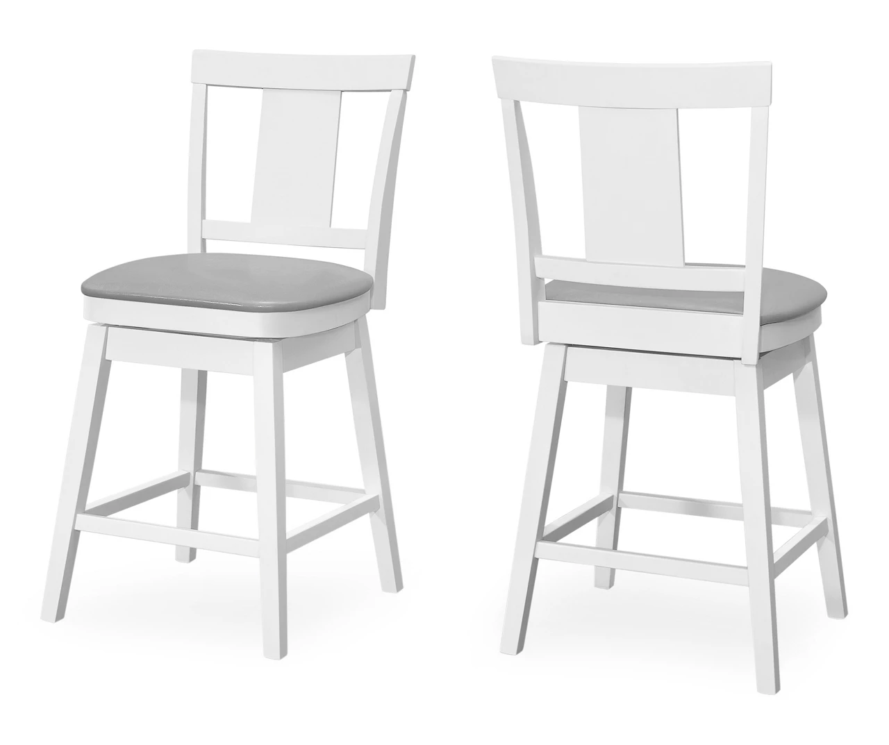 Faux Leather Swivel Bar Stools, 2-Pack 8 Faux Leather Swivel Bar Stools, 2-Pack - Image 8